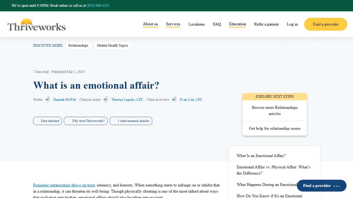 What is an Emotional Affair? Understanding and Navigating Relationships