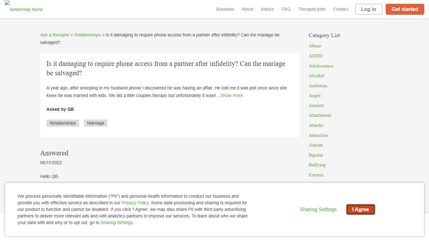 Is it damaging to require phone access after infidelity? Marriage, behavior, & communication insights.